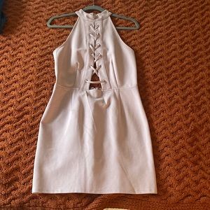 Tobi mock lace up front mini dress